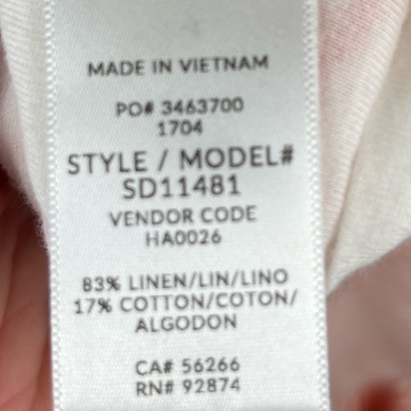 New Splendid Mini Stripe Halter Popover Dress Linen Blend Size Small - Picture 10 of 11